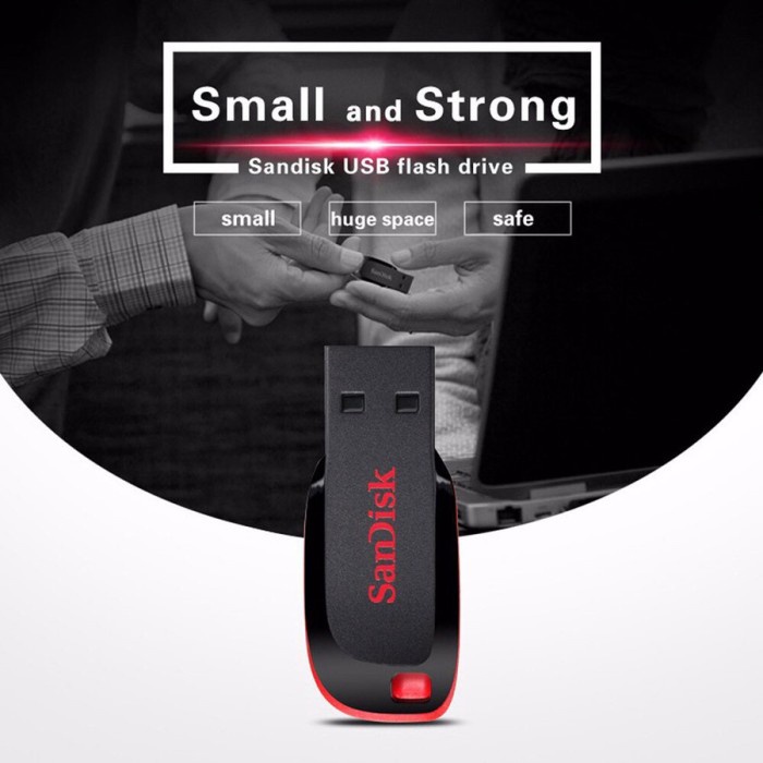 FLASHDISK SANDISK CRUZER BLADE 32GB ORIGINAL / CZ50 USB FLASH DISK 32 GB ORI