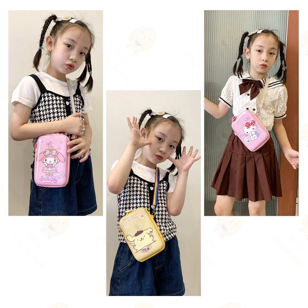 Lacoo Tas anak perempuan Tas selempang anak cewek Sling bag hardcase fashion