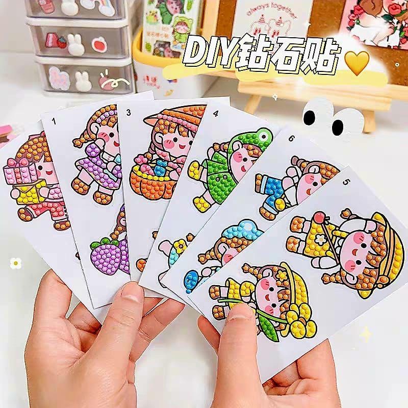 BAJ Mainan Anak - Sticker DIY Diamond Cutie Pop Sticker Motif Edukasi Painting Sticker Murah Sticker Korea SS228