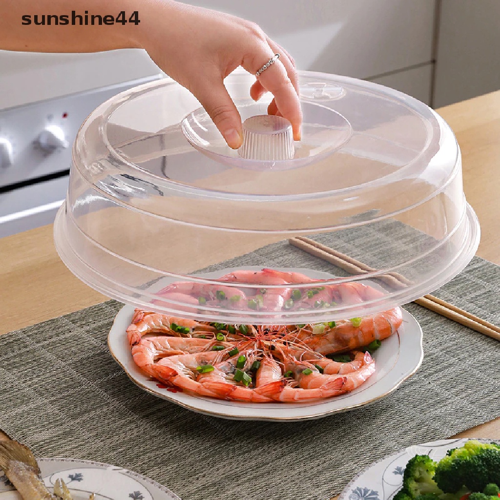 Sunshine Tutup l Plastik Bulat Transparan lid microwave oil lid heag sealing lid preservation lid Alat Dapur ID