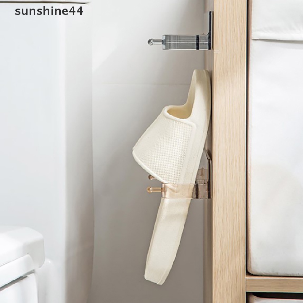 Sunshine Rak Penyimpanan Organizer Sandal Kamar Mandi Yang Dipasang Di Dinding Menghemat Ruang Rak Sandal ID