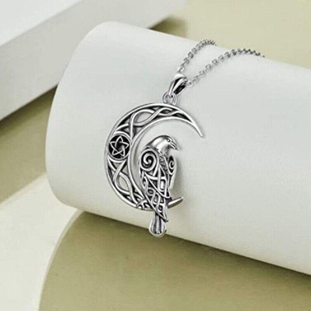 Kalung Nanas Burung Gagak Adjustable Ornamen Perhiasan Simpul Celtic