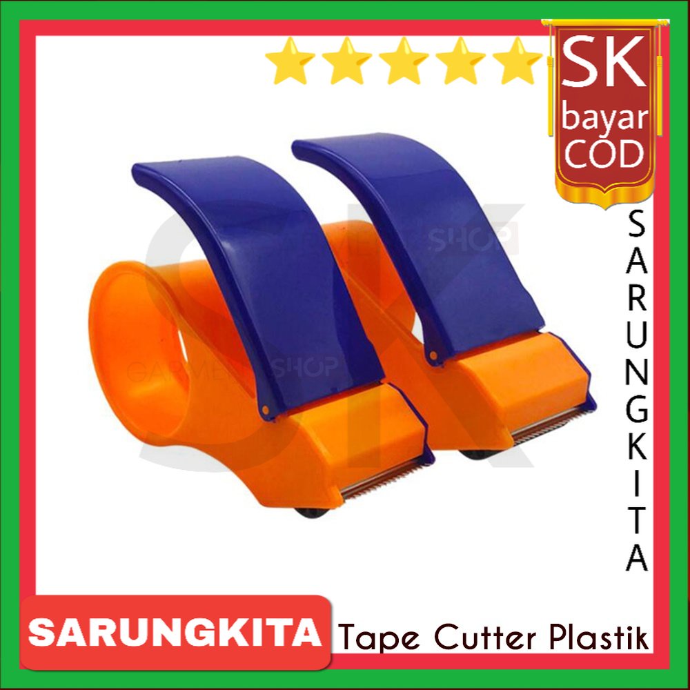

Dispenser Tempat Lakban 2" INCH Pemotong Isolasi Tape Cutter Plastik SARUNGKITA