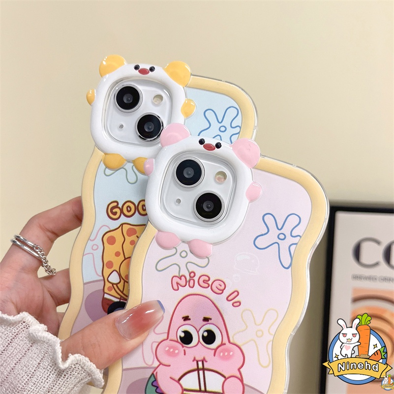 IPHONE Casing Kompatibel Untuk Iphone14 13 12 11 Pro Max X Xr Xs Max7 8 6 6s Plus SE Pasangan Motif Animasi Lucu Monster Kecil Lensa Casing Ponsel Halus Lembut Shockproof Cover Pelindung