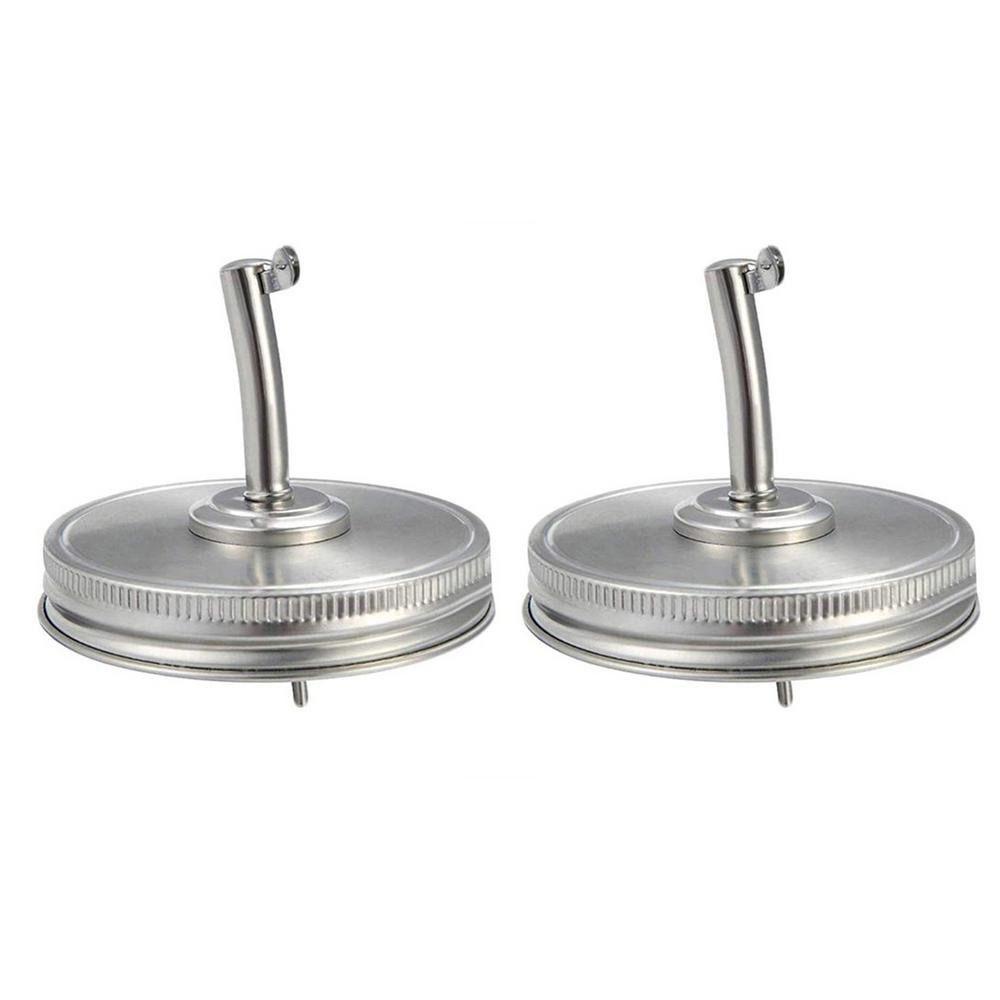 2pcs Toples Minyak Spout Lid Tutup Kaleng Tahan Lama Lebar Mulut Biasa Untuk Toples 70mm 86mm