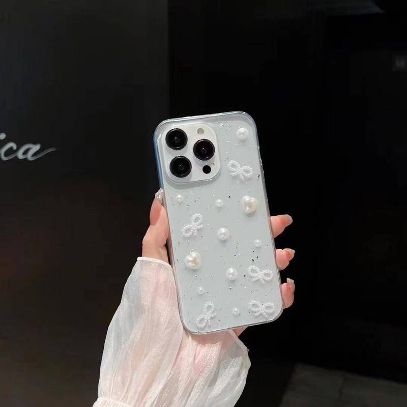 Soft Case Transparan Epoxy Untuk Iphone14 13 12 11 Pro MAX Plus Cover Kupu-Kupu Mutiara Mini Untuk iPhone X XS MAX XR 7 8 Plus SE 2022 2020 14Plus 13Mini 12Mini