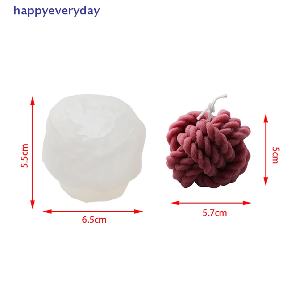 [happy] Knitg Wool Silicone Mold DIY Cetakan Silikon Sabun Bola Plester Gypsum [ID]