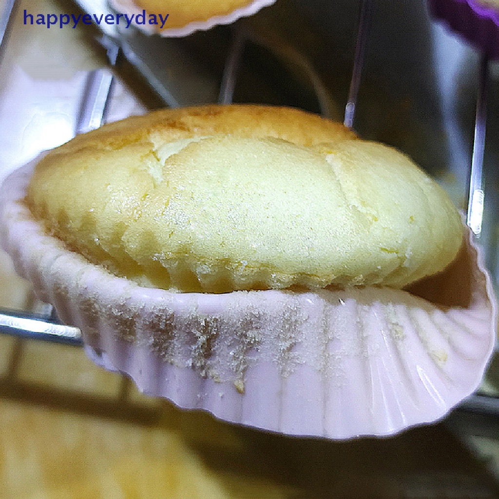 [happy] 4pcs/set Mini Persegi Segi Lima Bulat Bentuk Hati Silikon Muffin Kue Cetakan Baking Aksesoris [ID]