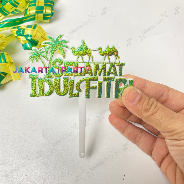Cake Topper Idul Fitri #4 / Topper Cake / Hiasan Kue Lebaran