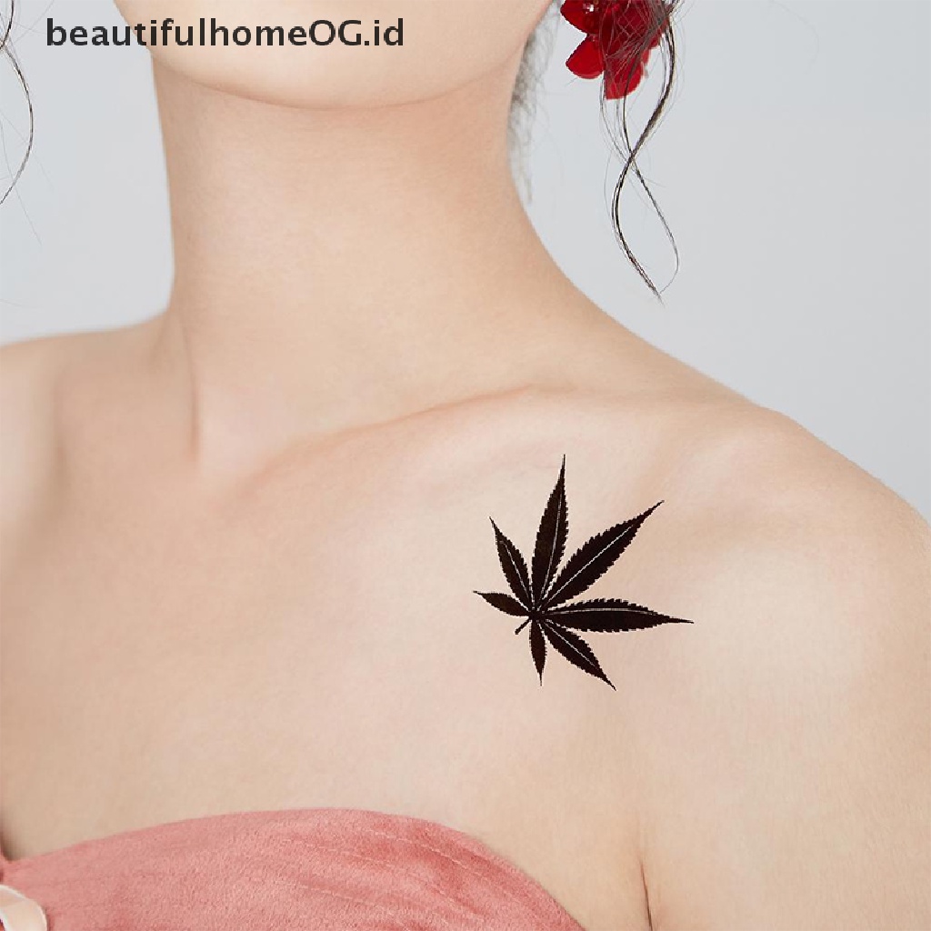 // Beauty// Stiker Tato Temporer Anti Air Clover Maple Leaf Fake Shoulders Neck Arms **