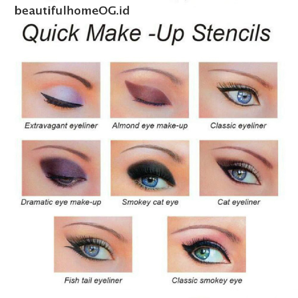 // Lebaran// Eye Makeup Stensil Winged Eyeliner Stensil Template Shaping Eye Shadow Alat Kartu **