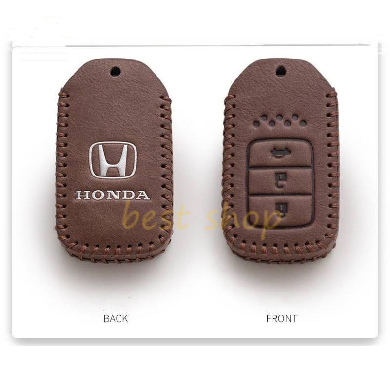 Cover Kunci Mobil CITY BRV JAZZ CRV ACCORD CIVIC Leather Key Cover Aksesoris Kunci Mobil honda Tempat Gantungan Kunci