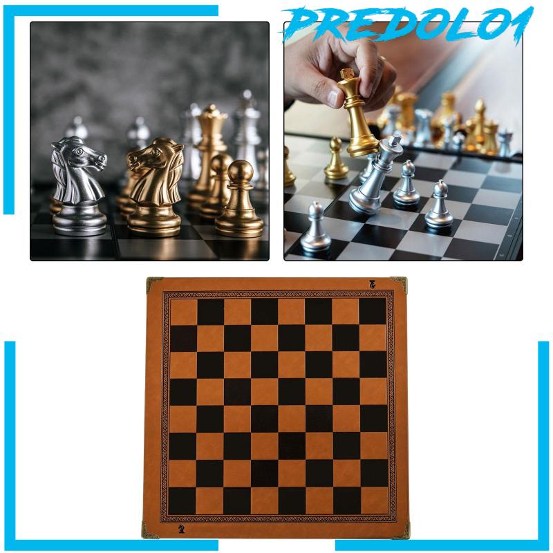 [Predolo1] Matras Chessboard Bahan Kulit PU Alas Catur Tahan Panas Untuk Permainan Tamanoutdoor