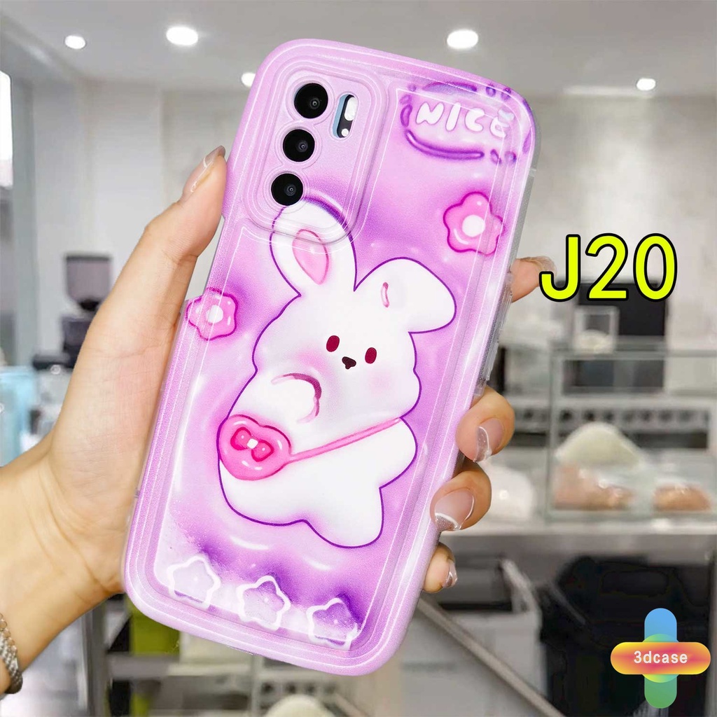 Case HP OPPO Reno 7 7Z 8Z 5 4 6 8 A57 A55 A57S A57E A7 A17 A17K A5 A9 A31 A53 A33 2020 A77S A15 A54 A5S A3S A76 A96 A16 A95 A12 A12S A1K A16E A16K A54S  5F 5K 4F 4 5 06 Lite A74 A15S A52 A11K A92 A35 A36 Cartoon  Rabbit Camera Lens Protection Soap Case