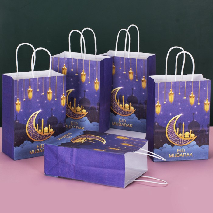 

paper bag lebaran idul fitri EID Mubarak kantong hamper lebaran - RANDOM, 15X8X21