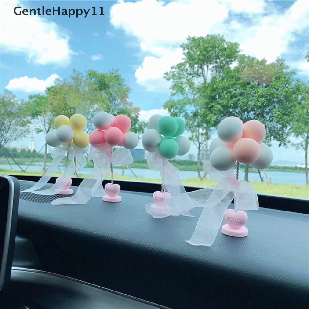 Gentlehappy Ornamen Mobil Nodding Balon Dekorasi Dashboard Mobil Musim Semi Goyang Kepala Mainan id
