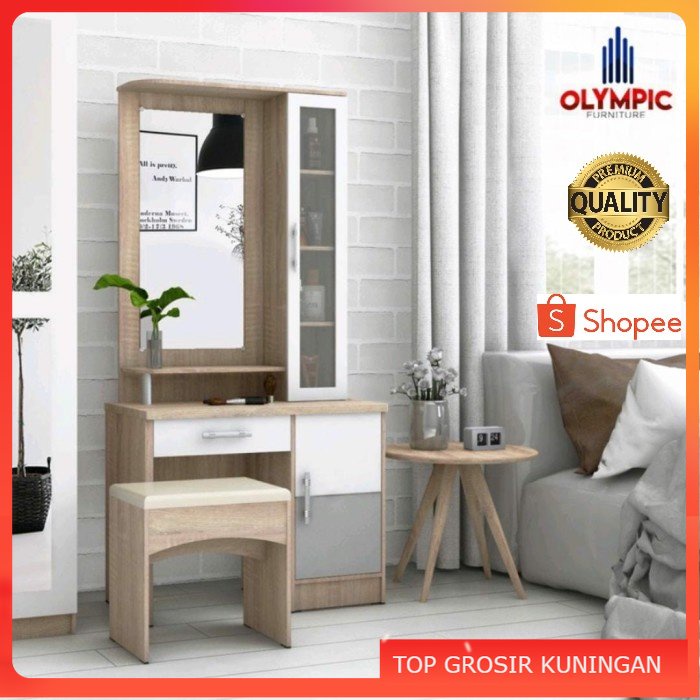 (BISA COD) Meja Rias/Meja Makeup OLYMPIC MR NAVARO Molek Furniture KUALITAS PREMIUM