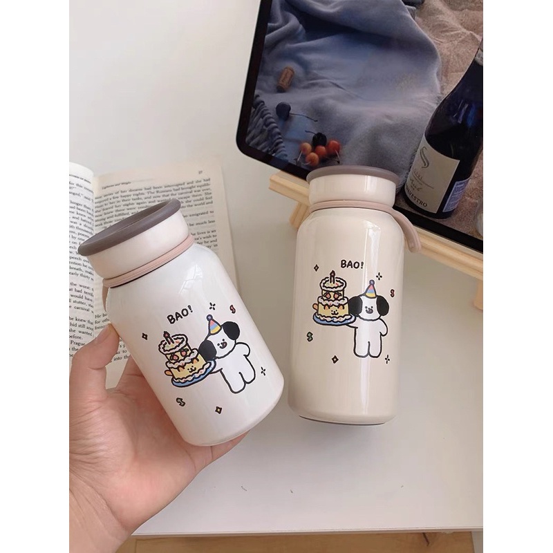 Termos Motif Lucu Pastel Color Stainless Steel 400 ml / Thermos Polos Air Panas Dingin