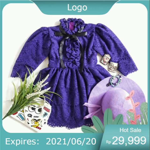 DRESS  ANAK / BAJU PESTA / BAJU ANAK UNIK "' DRESS MADAM MOREN "' free TOPI CANTIK WARNA UNGU TUA