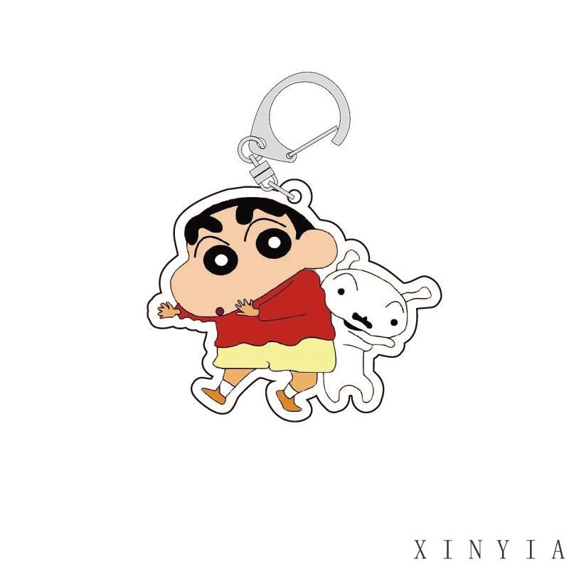 【Bayar di tempat】Gantungan Kunci Bentuk Kartun Crayon Shin-chan Bahan Alloy Untuk Aksesoris Tas