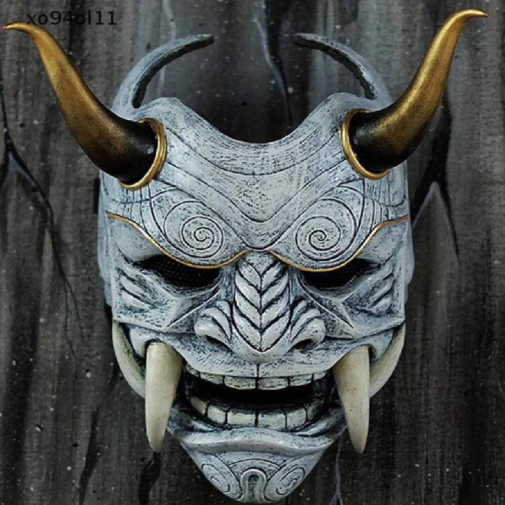 Topeng Topeng Topeng Topeng Prajna Setengah Wajah Samurai OL Hantu Jepang Hannya