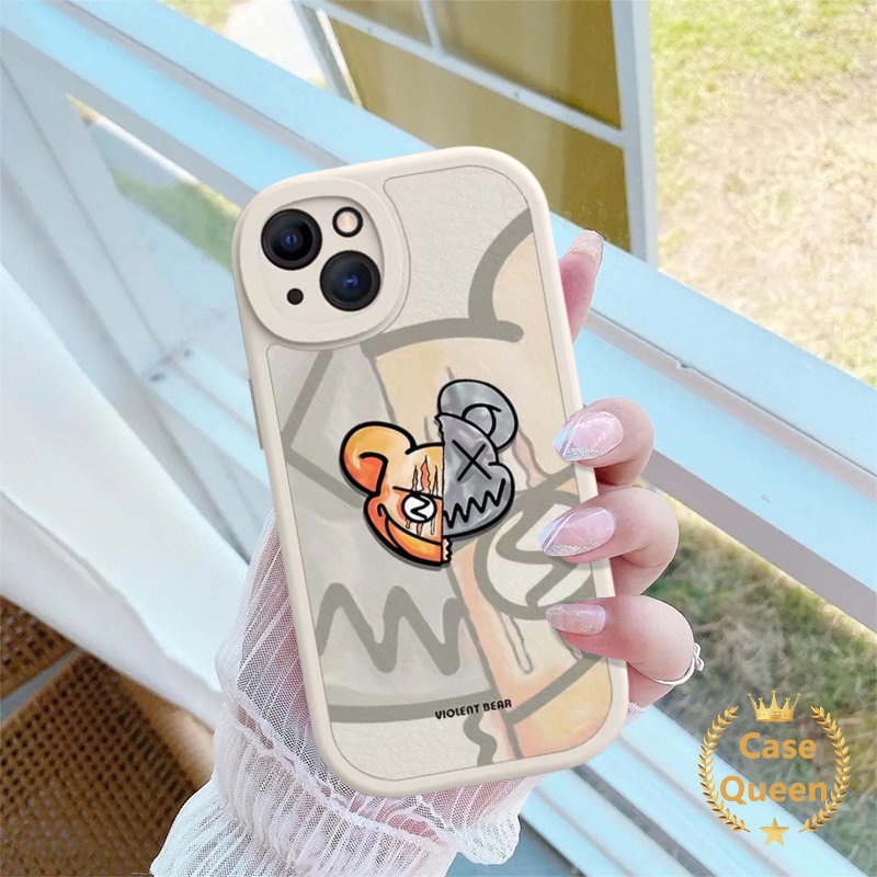 Fashion Trendy Brand For Case Infinix Hot 11s 10s 10T Infinix Note 8 Hot 9 10 11 Play Hot 10 Lite Smart 5 6 Violent Bear Couple Soft Tpu Back Cover