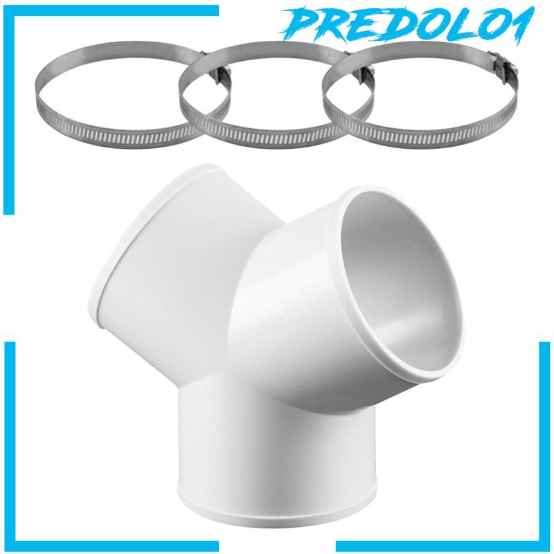 [Predolo1] Adaptor Selang 3arah Bentuk Y Konektor Pipa Bulat Untuk Exhaust Fan Dapur
