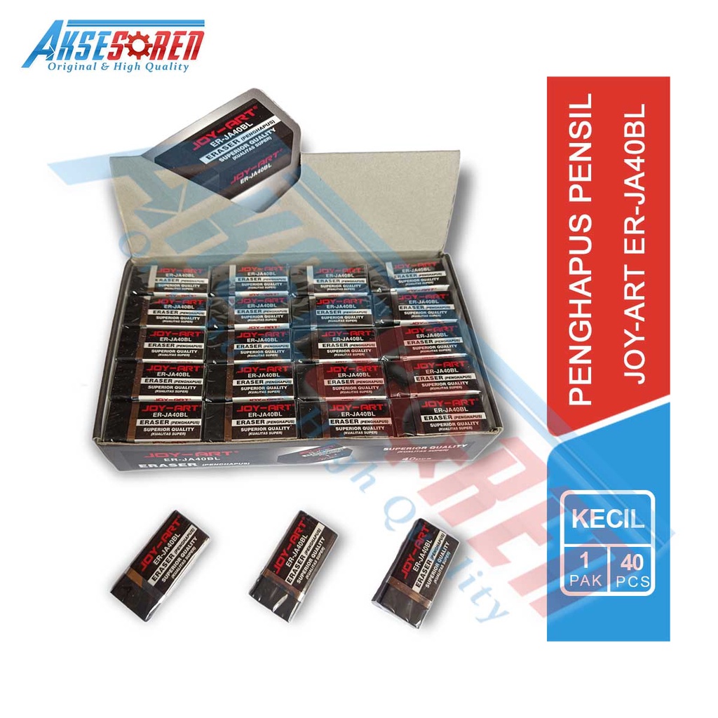 

Aksesoren Penghapus Pensil Kecil Joy-Art ER-JA40BL [1 Box/40 Pcs] / Eraser Pencils 1 Pack / Pemadam Stip Pinsil 2B 1 Pak Kecil / Perlengkapan Alat Tulis Sekolah