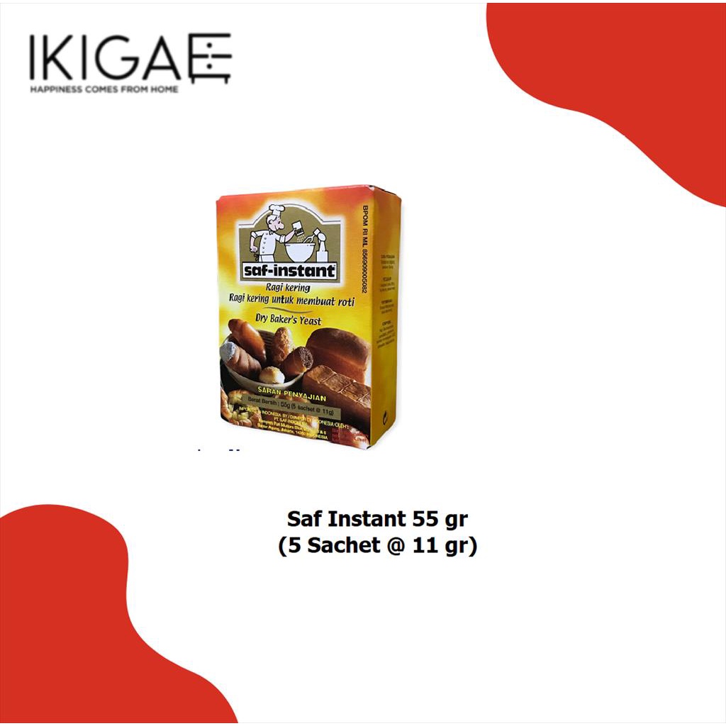 Ragi Saf instan / Saf Instant  Dry Yeast / Ragi kering 11gr x 5 sachet