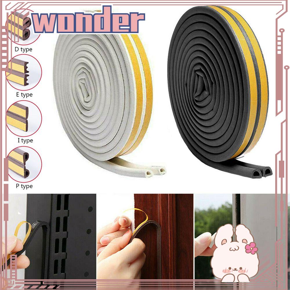 Wonder5/10m Seal Strip Rumah Strip Anti Benturan Weather Strips Rubber Serut Excluder