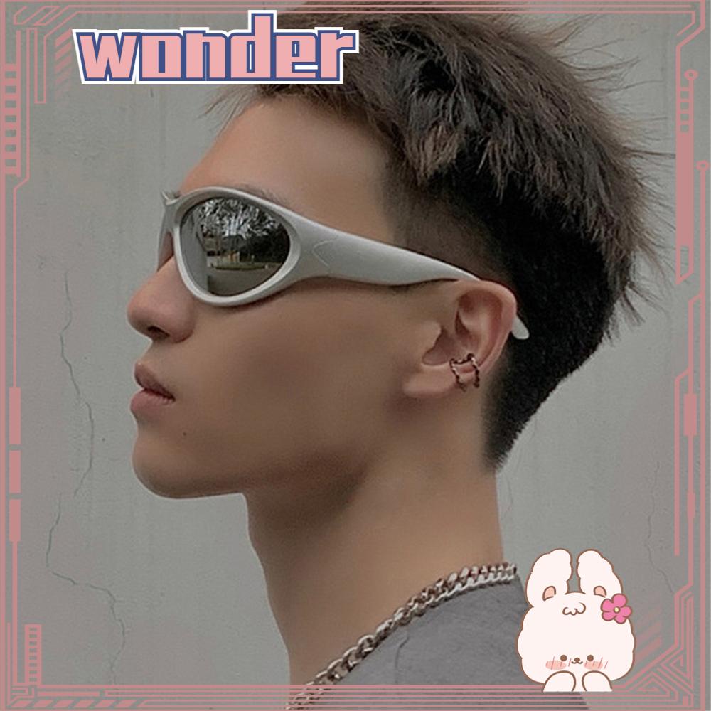 Wonder Wrap Around Kacamata Hitam Unisex Bersepeda Punk Outdoor Shades