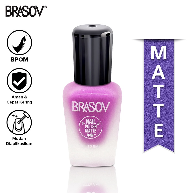 BRASOV Kutek Matte 8 ML Nail Polish Matte Cat Kuku BPOM