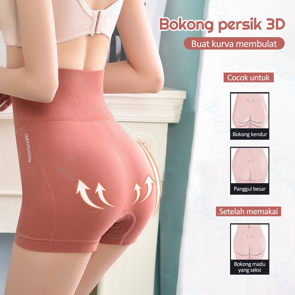 Sweetybayi High waist boxer wanita Celana korset pinggang tinggi pengecil perut