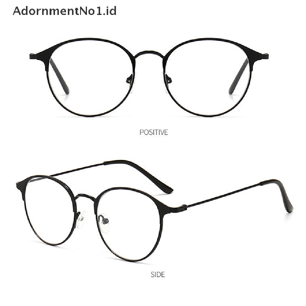 [AdornmentNo1] Kacamata Miopia Komputer Anti Cahaya Biru Wanita Pria Ultralight Bening Bulat Rabun Dekat Eyeglasses Diopters 0sampai-400 Unisex [ID]