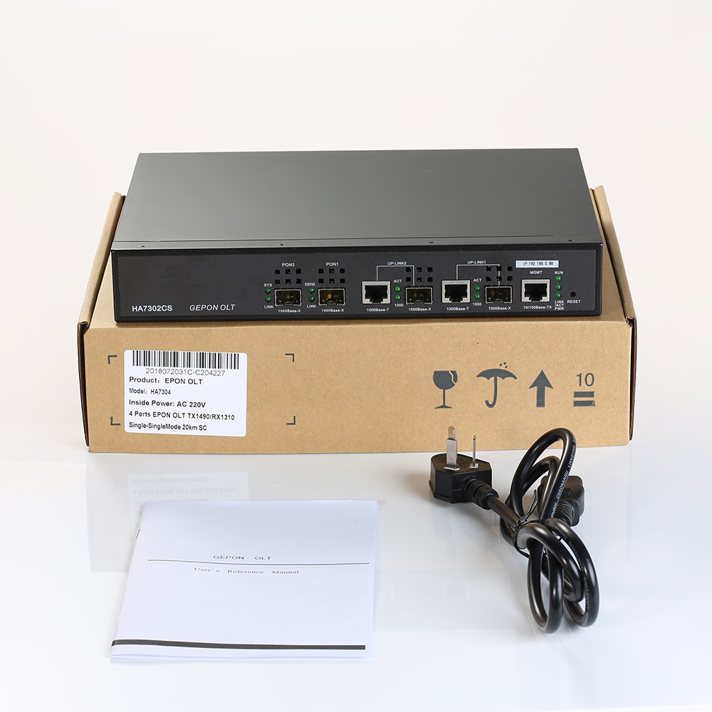 Hioso Epon OLT HA7302CS Standalone Type OLT 2-PON