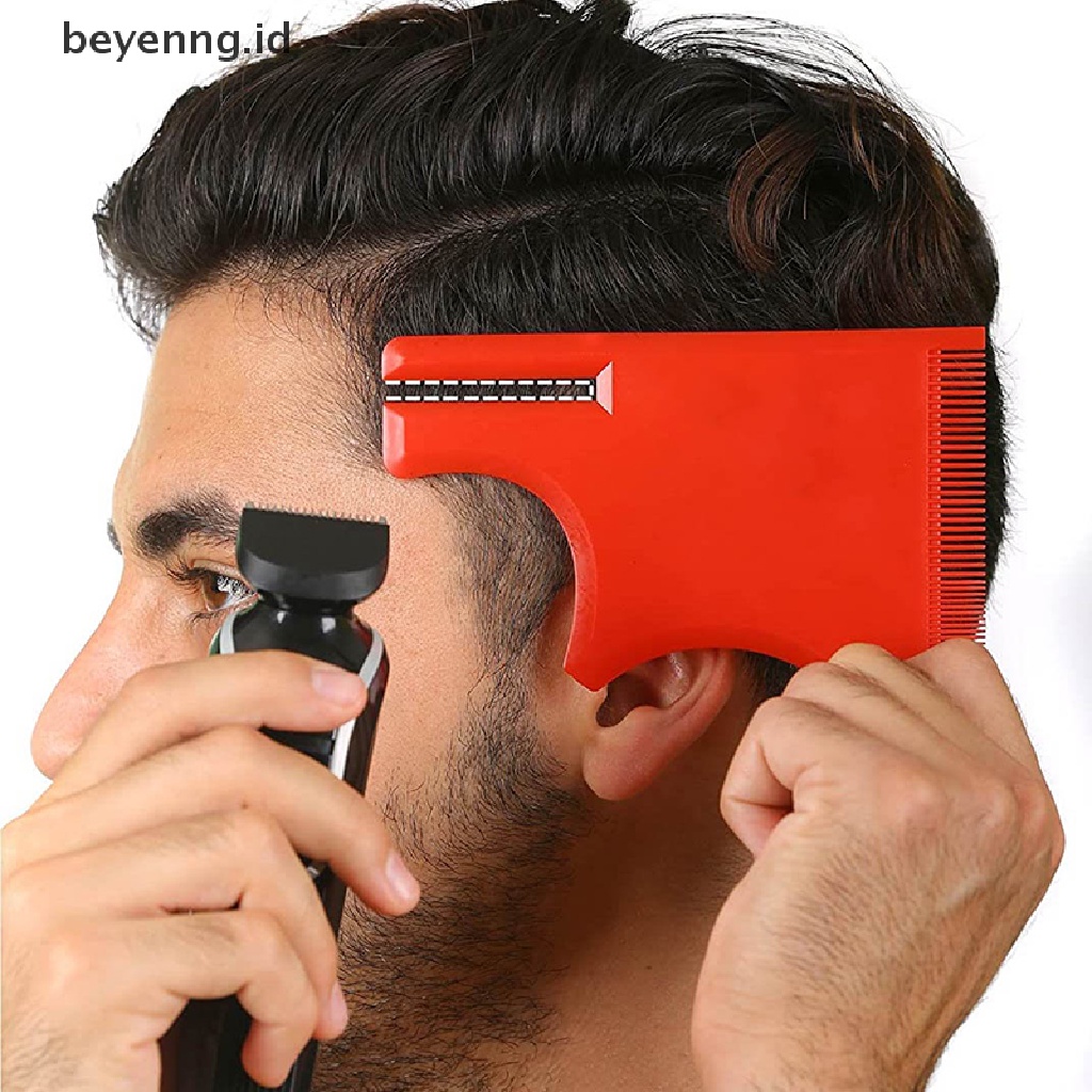 Beyen 2/3/4Pcs Pria Jenggot Rambut Goatee Garis Leher Cukur Template Panduan Potong Rambut Kit Alat ID