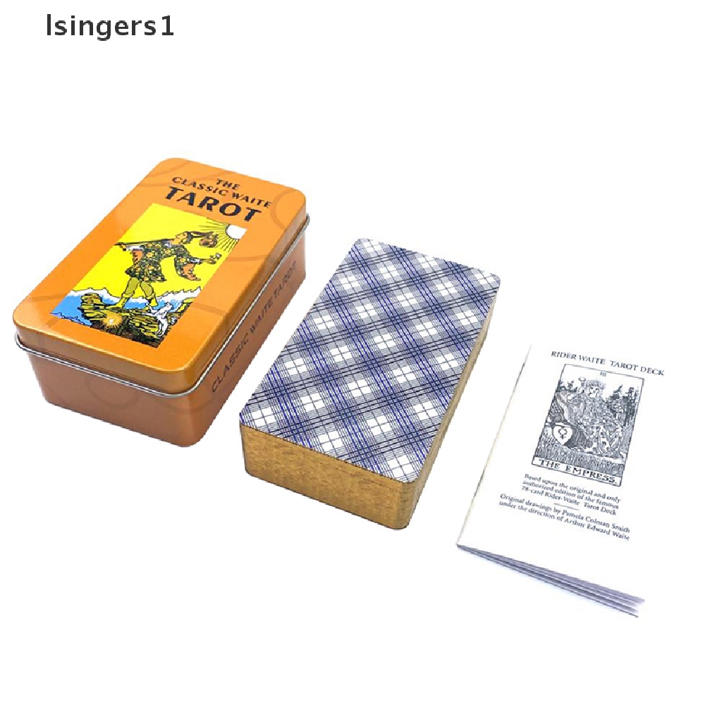 [lsingers1] Kotak Besi Rider Waite Tarot Card Ramuan Ramalan Deck Party Game w/Manual Boutique