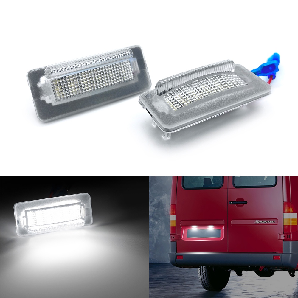 2pcs Lampu Sinyal Plat Nomor LED Putih Untuk Benz Sprinter Untuk Dodge Sprinter Untuk VW LT 28-46