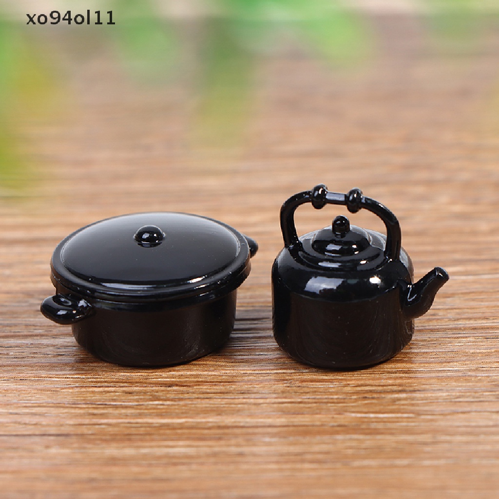 Xo 10pcs/set Rumah Boneka model Miniatur Piring Makan Dapur Dan Peralatan Dapur OL