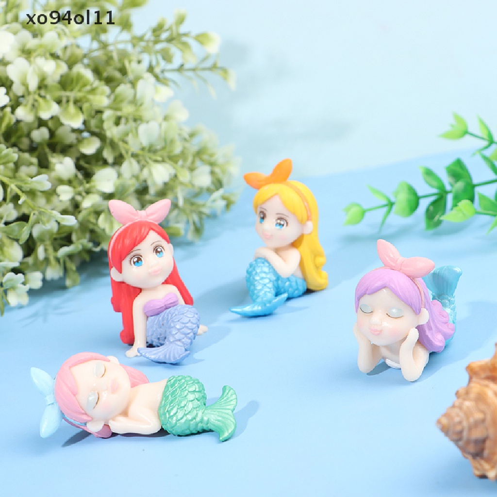 Xo Patung Miniatur Mermaid DIY Bahan Aksesori Mini Fairy Garden Deocration OL