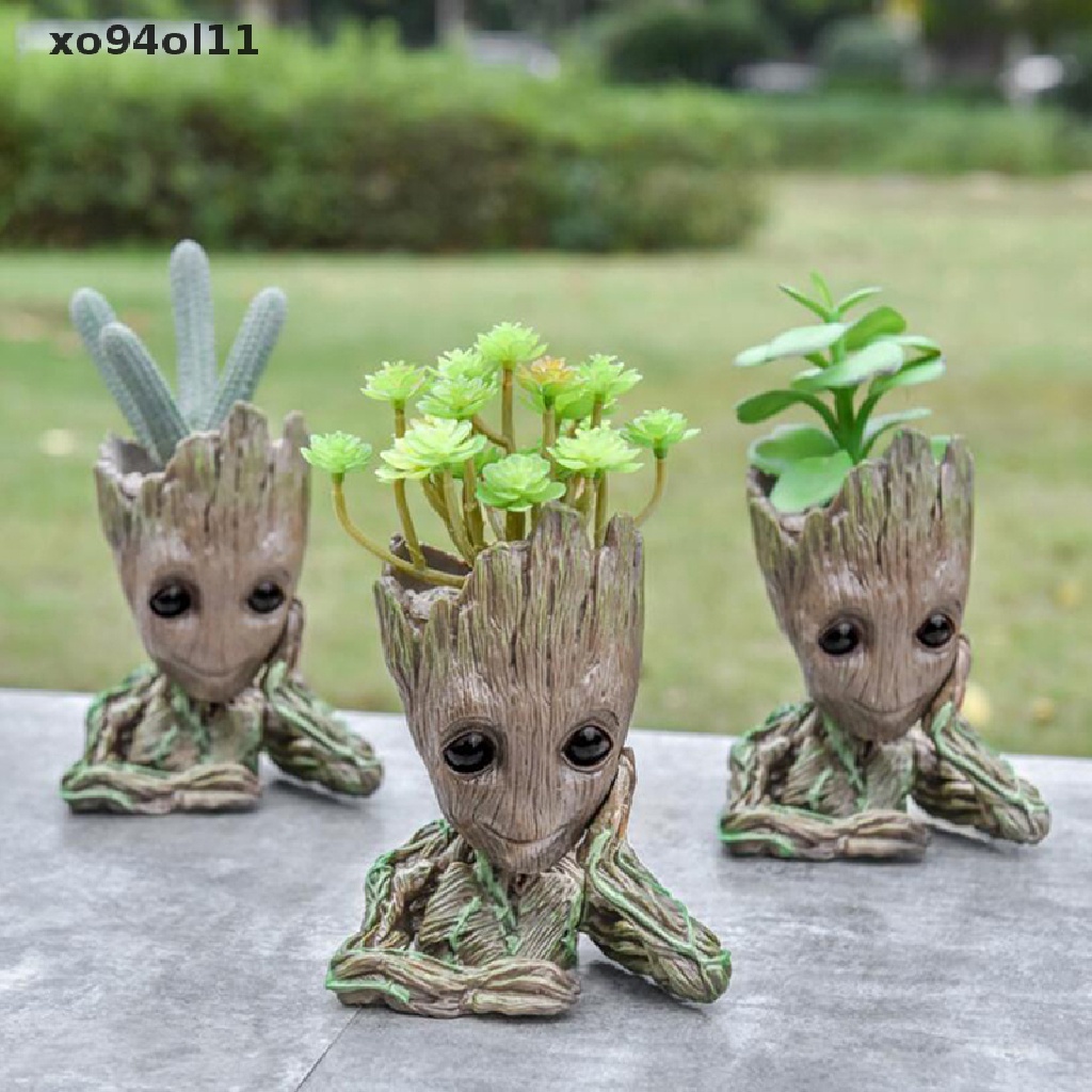 Xo Baby Groot Pot Bunga Tree Man Pot Bunga Model Hero Mainan Pulpen Pot Tanaman Pot OL