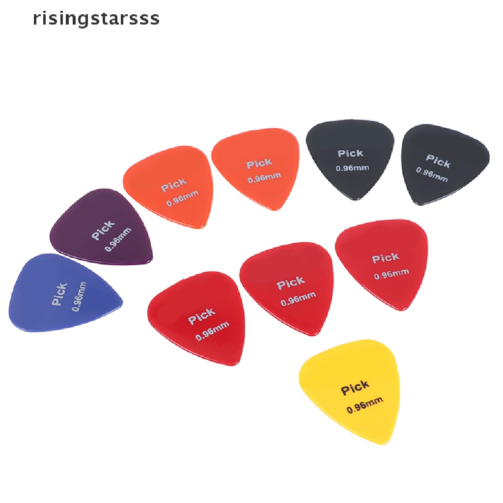 Rsid Span-new 10Pcs 0.96mm color acoustic picks Elektrik Halus Gitar pick holder Aksesoris Jelly