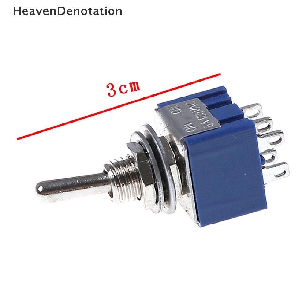 [HeavenDenotation] 5pcs 6P Saklar Toggle 6A 125VAC 6pin DPDT Saklar ON-ON Mini Toggle Baru HDV