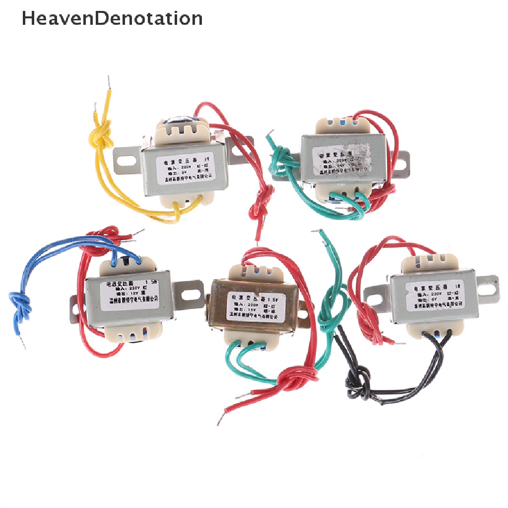 [HeavenDenotation] Ac 6V-24V Tegangan Output 1W EI Copper Core Input 220V Voltage Copper Transformer HDV