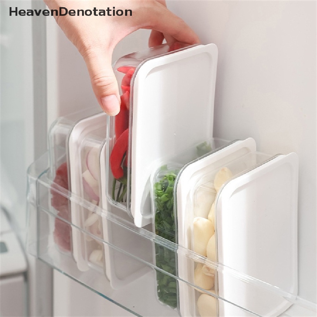 [HeavenDenotation] Kulkas Fresh-Keeping Box Lunch Box Tempat Penyimpanan Makanan Buah Daging Organizer HDV