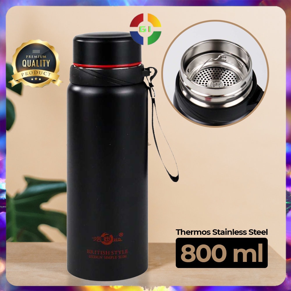 Botol Minum Thermos Stainless Steel 800 ml Black