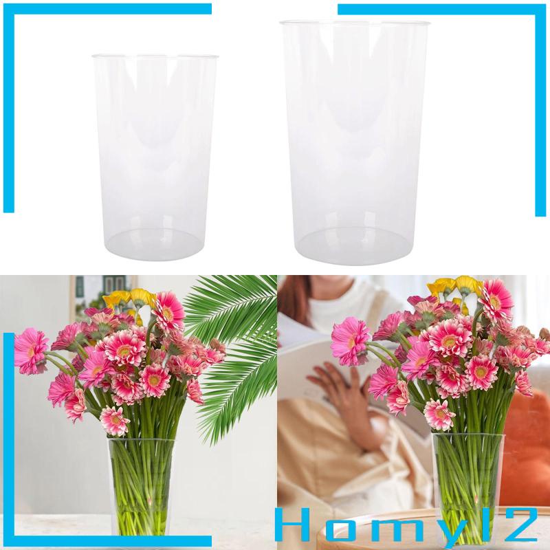 [HOMYL2] Acrylic Vase Flowers Classy Vas Bunga Bening Untuk Festival Liburan Desktop