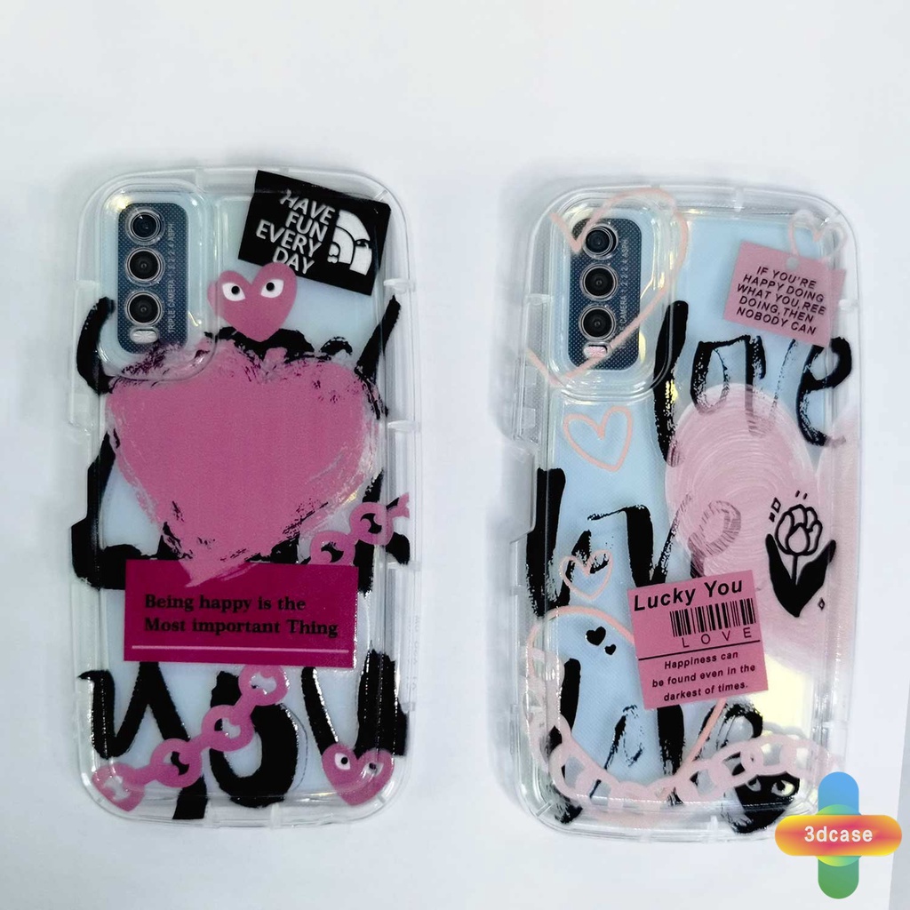 Casing VIVO Y02 Y21S Y20S Y35 Y12i Y12S Y22 Y22S Y12 Y20 Y15S Y15C Y91C Y16 Y21 2021 Y21A Y21T Y30 Y3S Y33T Y15A Y01 Y01A Y21E Y21G Y91 Y30i Y93 Y95 Y15 Y17 Y50 Y53S Y51 2020 Y51A Y10 Y33S Y1S Fashion Letter Graffiti Couples Soap Case