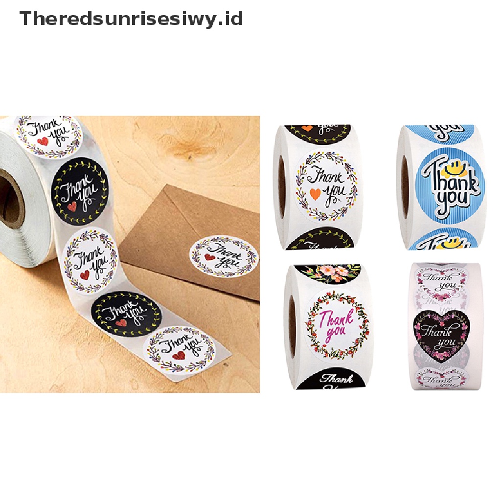 # Kado Mom &amp; PAPA DIY # 500pcs/roll Stiker Thank You Untuk seal label scrapbooking e Dekorasi Hot~