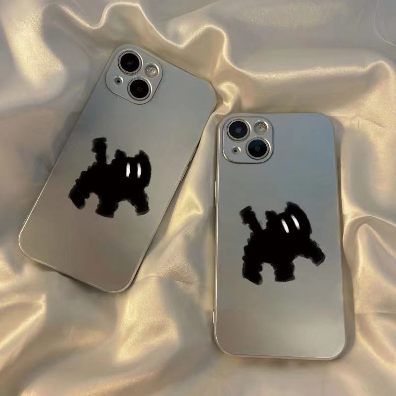 IPHONE Casing Electroplate Lembut Kucing Hitam Kompatibel Untuk Iphone11 14 13 12 Pro Max XS XR X8+76S Plus Casing Ponsel Mini TPU Silikon Shockproof Cover